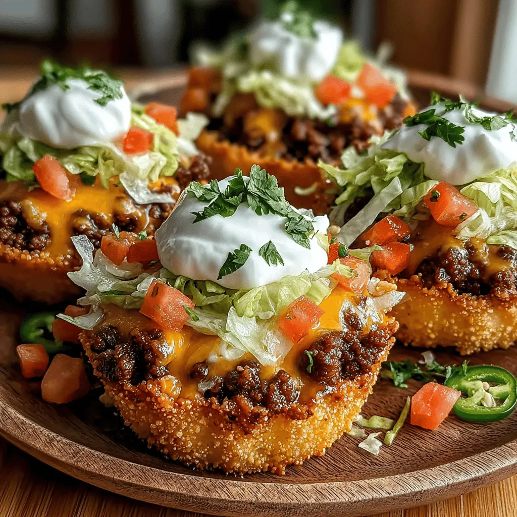 Mini taco cups are a delightful twist on traditional tacos, perfect for those looking to serve a crowd-pleasing appetizer or snack. These bite-sized wonders are not only visually appealing but also packed with flavor, making them an excellent choice for gatherings, parties, or a casual family dinner. The combination of seasoned beef, melted cheese, and fresh toppings nestled in crispy wonton wrappers creates a texture and taste sensation that is sure to impress.