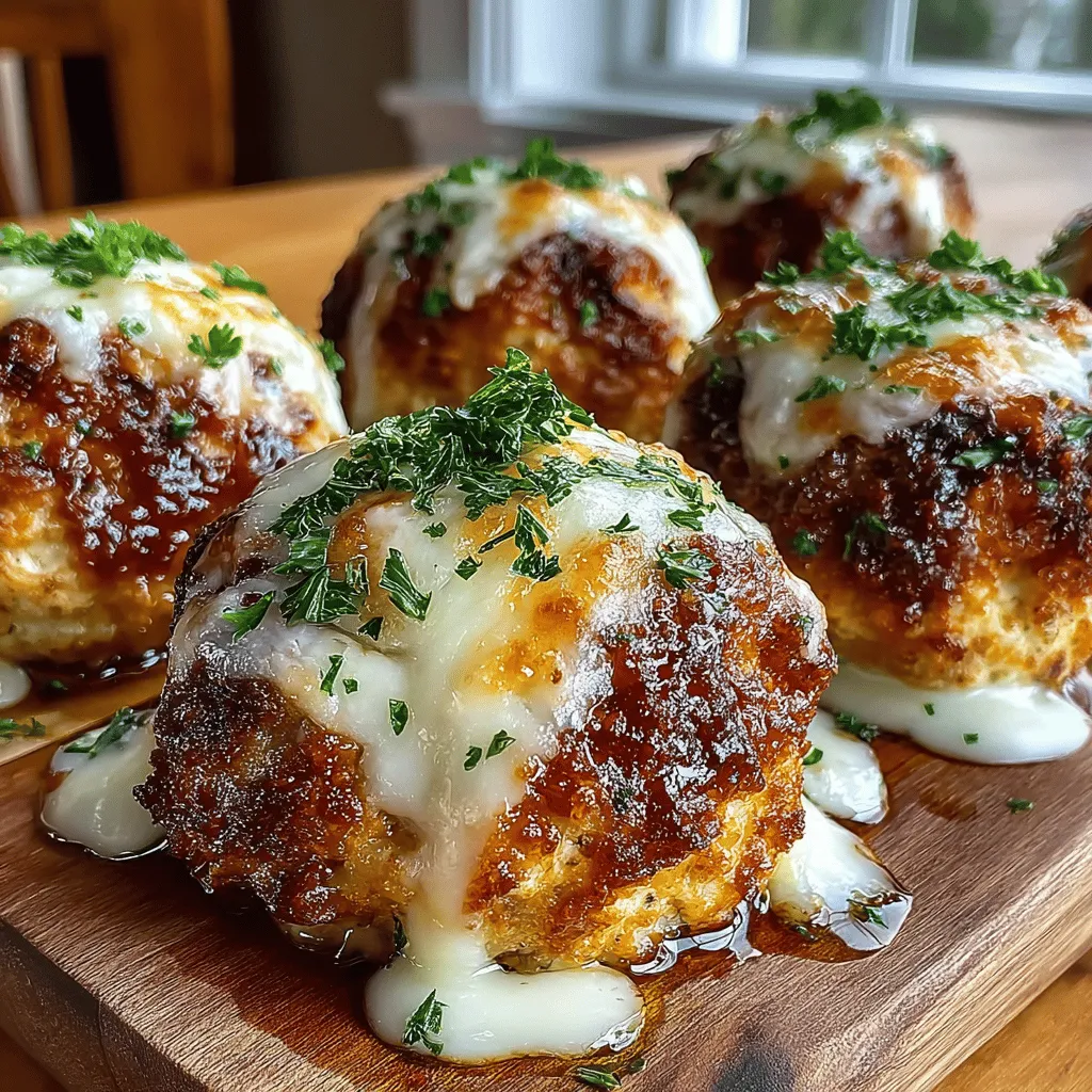 Baked Chicken Parmesan Meatballs are a delightful reinterpretation of the traditional Italian favorite, marrying the classic flavors of chicken Parmesan with the comforting form of meatballs. This dish is not only a feast for the palate but also a convenient choice for busy weeknight dinners or casual gatherings with friends and family. The combination of tender ground chicken, aromatic herbs, and melty cheese creates a satisfying meal that appeals to a wide audience, from children to adults.